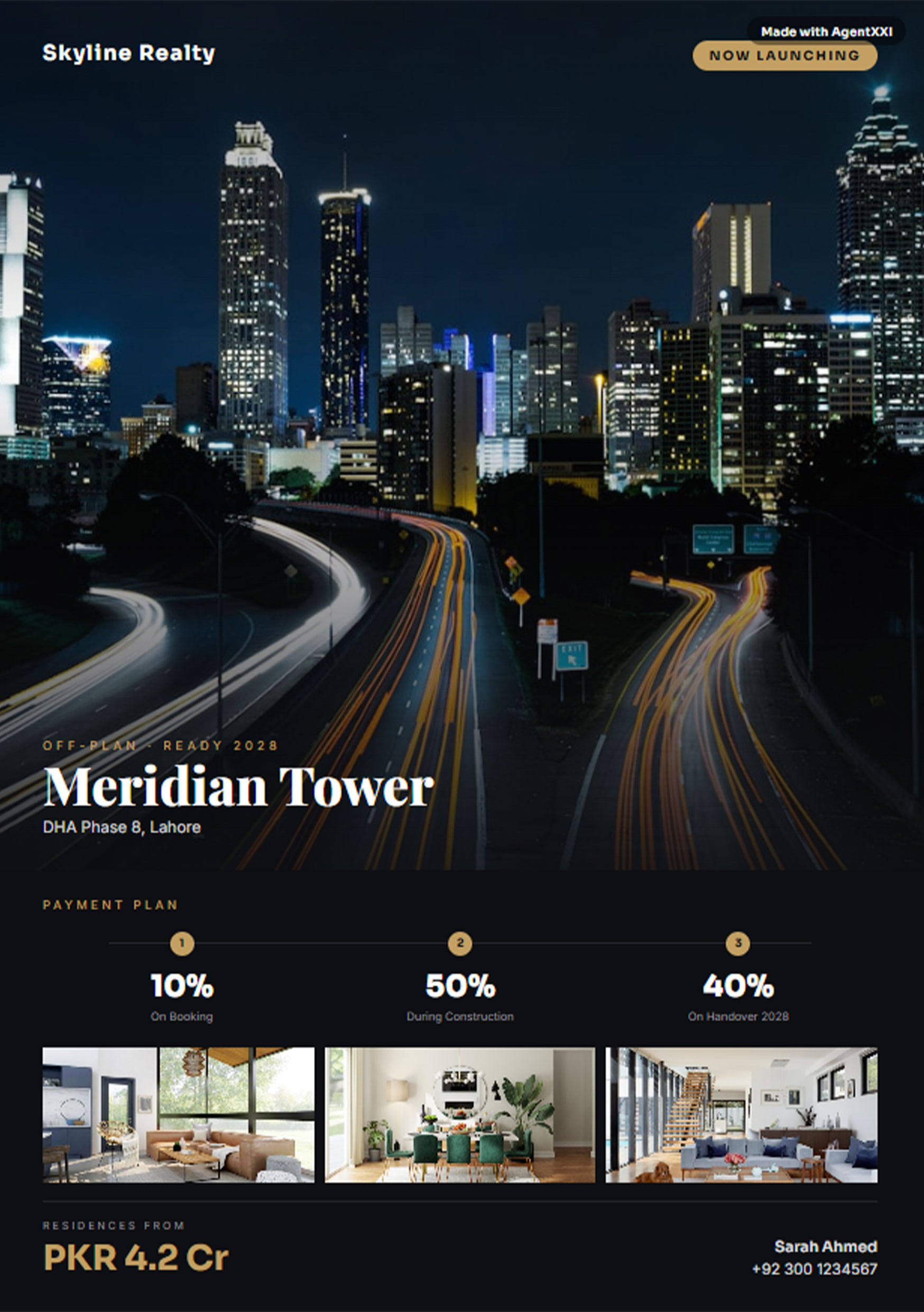 Print brochure template for a property listing
