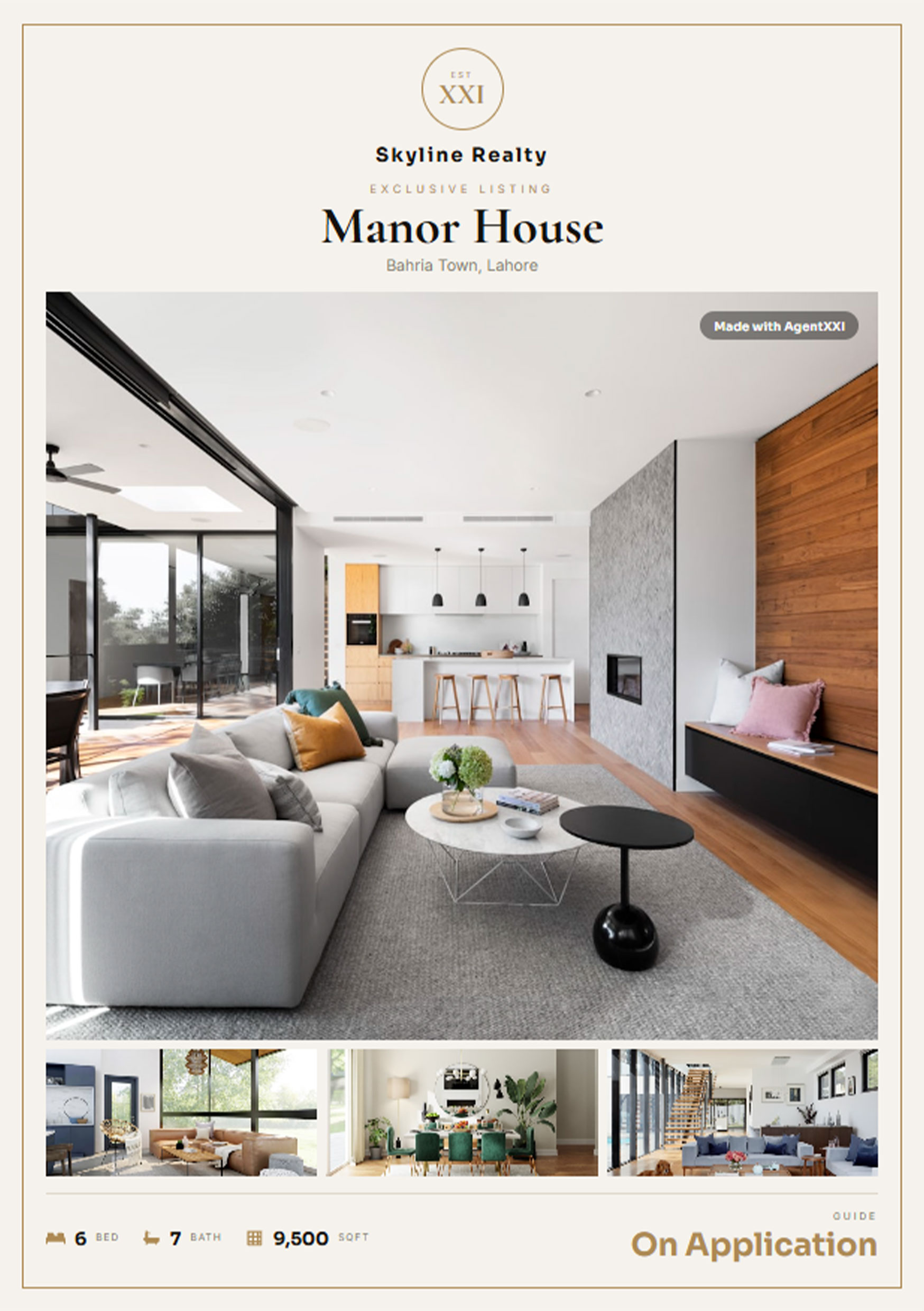 Print brochure template for a real estate agent